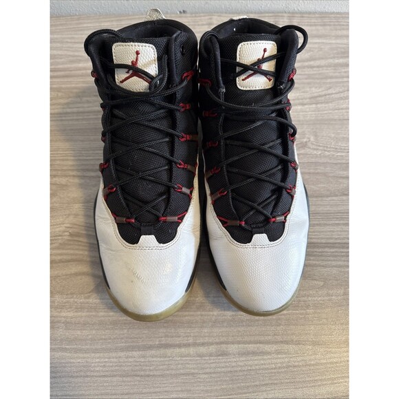Air Jordan 616846-102 Prime Flight Men’s‎ Basketball Sneakers White Black Sz 10